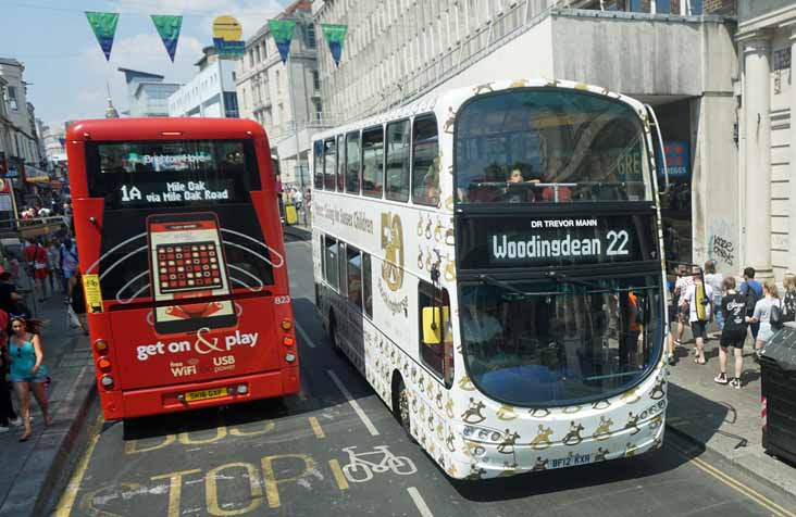 Brighton & Hove Wright Streetdeck 823 & Volvo B9TL Wright 438